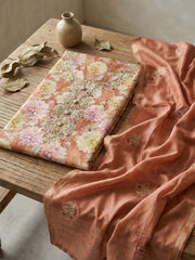 Embroidered Cotton Unstitched Suit With Pant