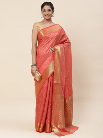 Zari Booti Woven Handloom Saree