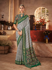 Digital Printed Art Silk Saree