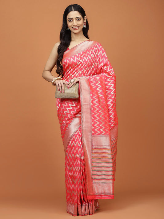 Stone Embroidery Banarasi Saree