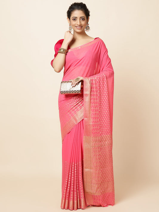 Stone Booti Woven Chiffon Saree