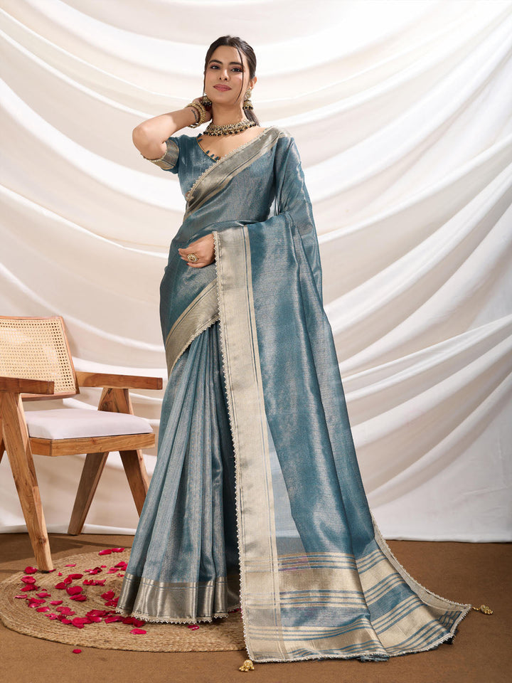 Woven Design Linen Blend Saree