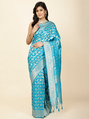 Zari Jaal Woven Handloom Saree