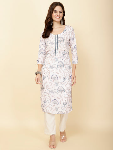 Printed Cotton Kurta Set