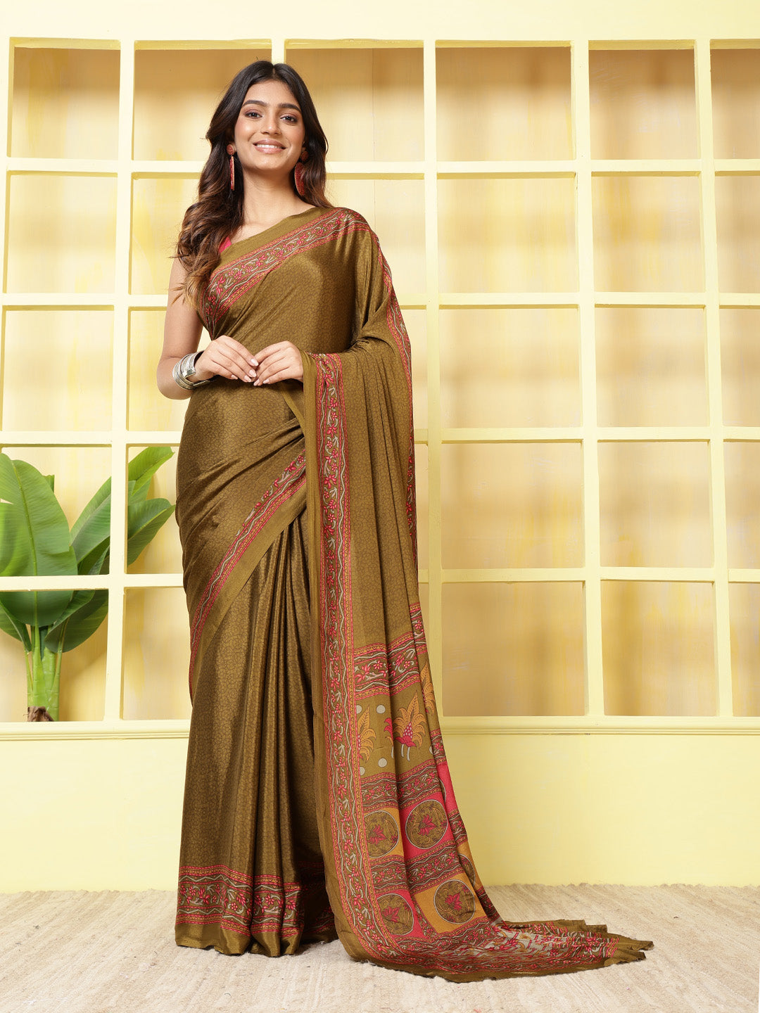 Digital Printed Crepe Saree
