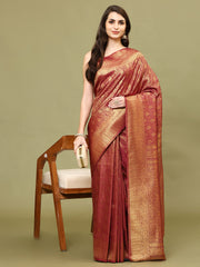 Zari Jaal Woven Handloom Saree