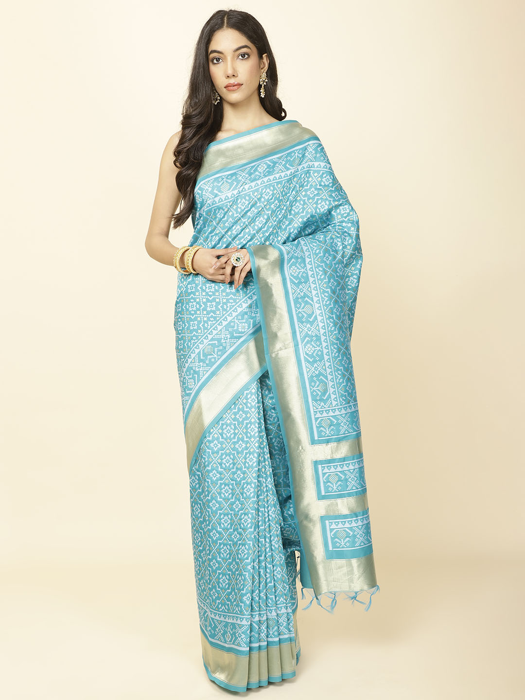 Patola Print Woven Handloom Saree