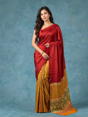 Printed Satin Saree