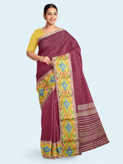 Plain Zari Border Art Silk Saree