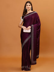 Stone Work Chinon Woven Saree