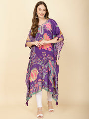 Printed Crepe Kaftan Kurta