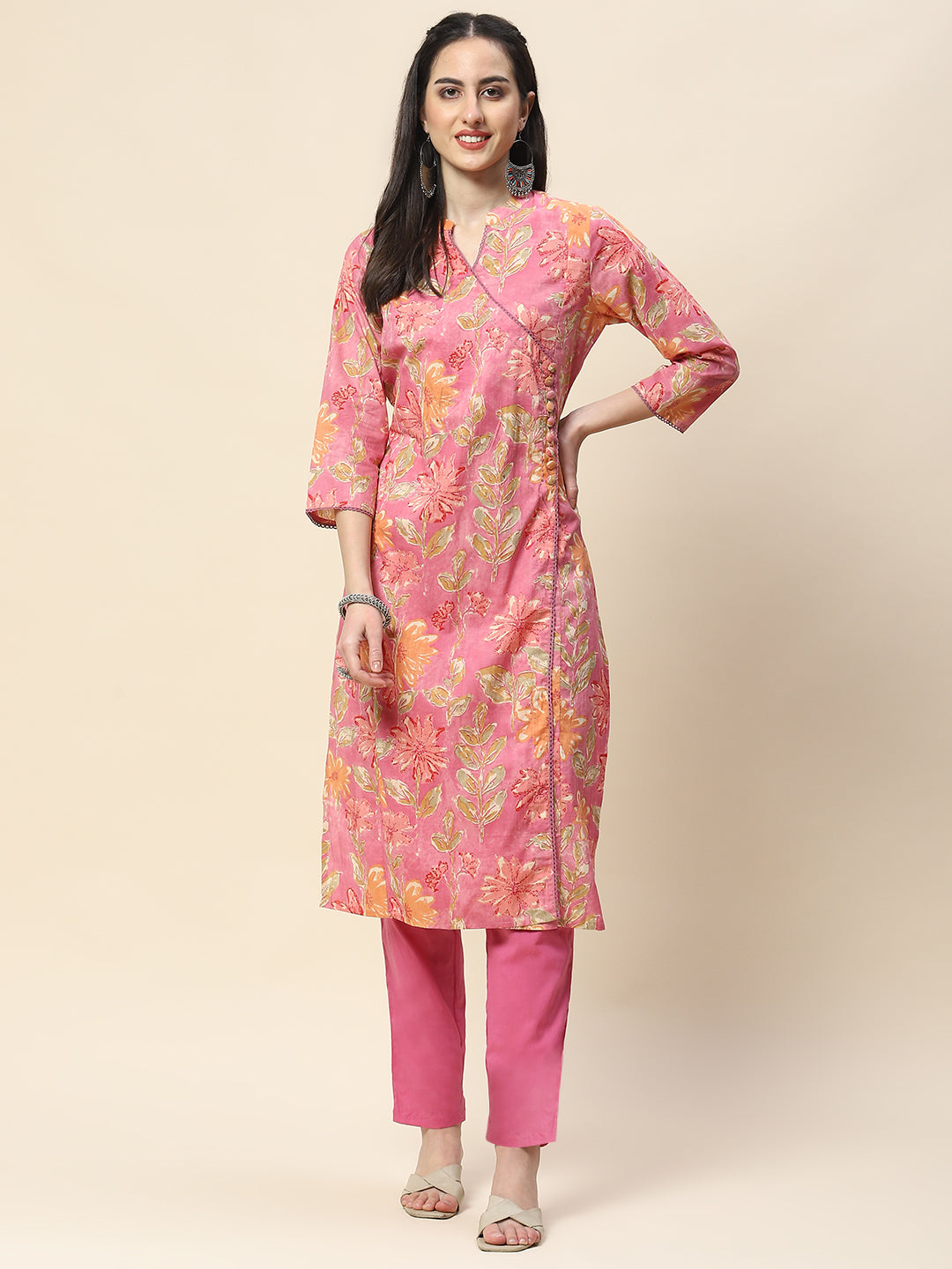 Printed Cotton Kurta Set