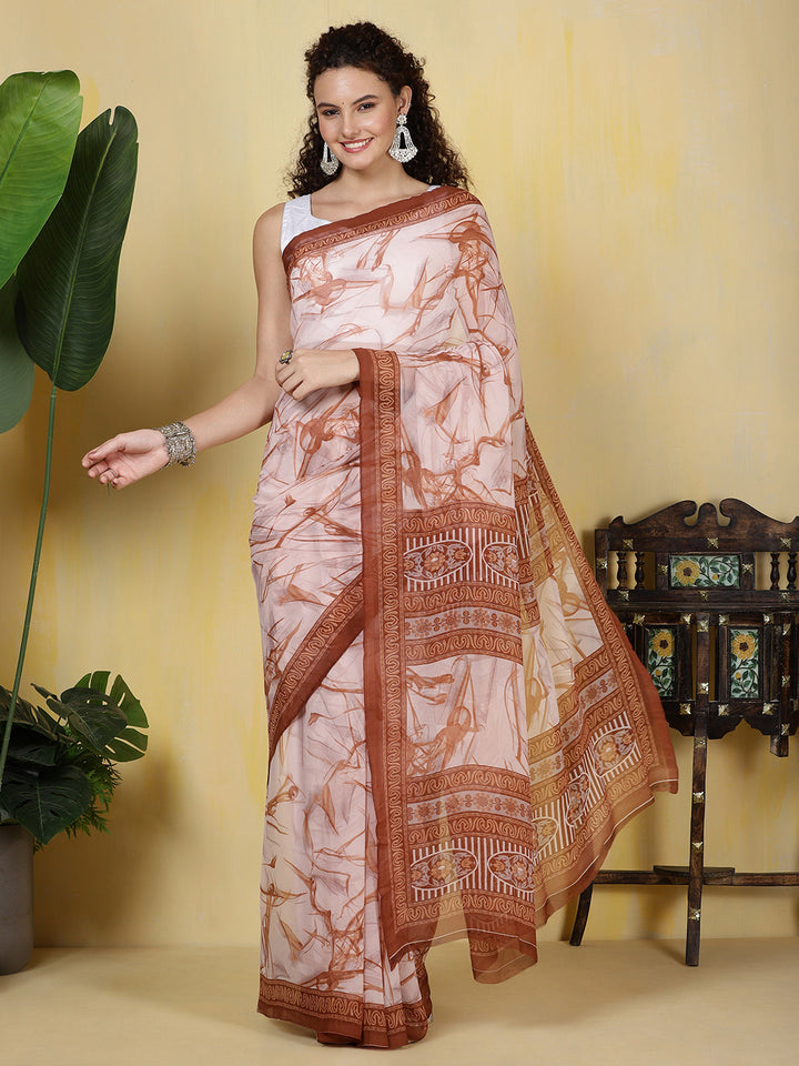 Digital Printed Georgette Saree