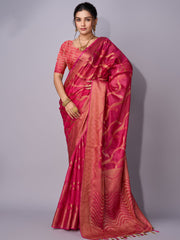 Zari Jaal Woven Art Silk Saree