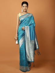 Stone Work Satin Woven Saree