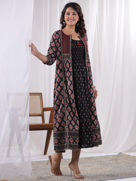 Abstract Printed Cotton Kurta