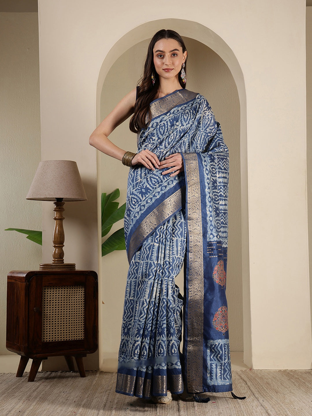 Digital Printed Art Silk Saree