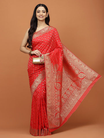 Stone Embroidery Banarasi Saree