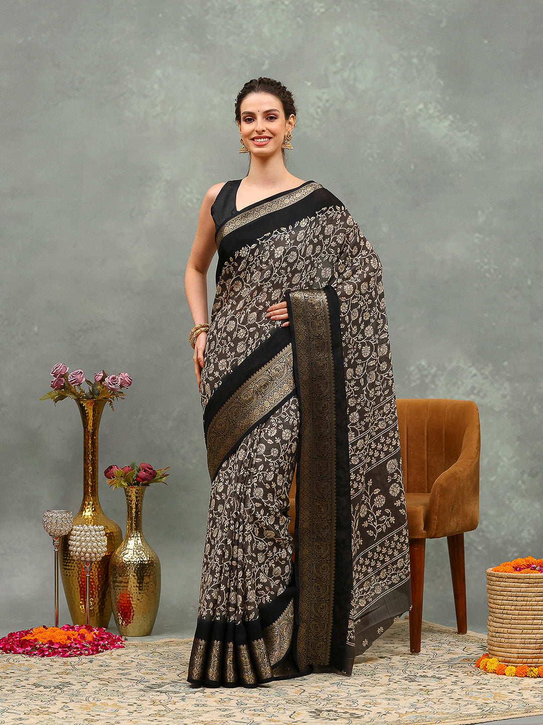 Printed Art Silk Saree