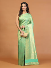 Zari Jaal Brocade Handloom Woven Saree