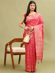 Zari Jaal Woven Handloom Saree