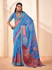 Digital Printed Cotton Saree
