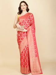 Floral Zari Jaal Georgette Saree