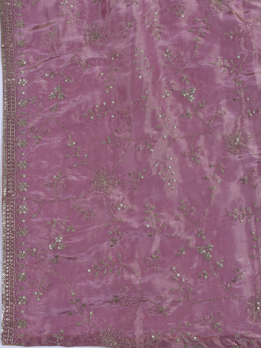 Neck Embroidered Tissue Unstitched Suit With Dupatta