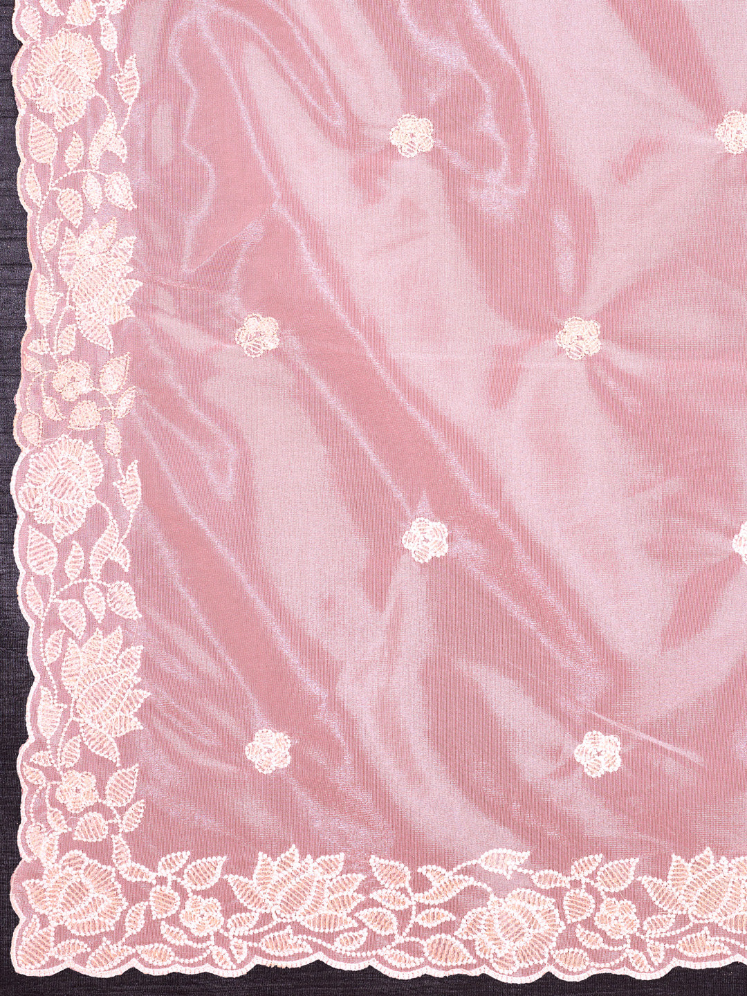 Embroidered Net Saree
