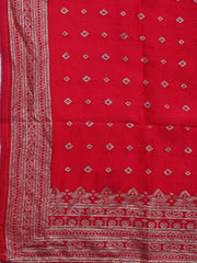 Woven Art Silk Unstitched Suit Piece With Dupatta