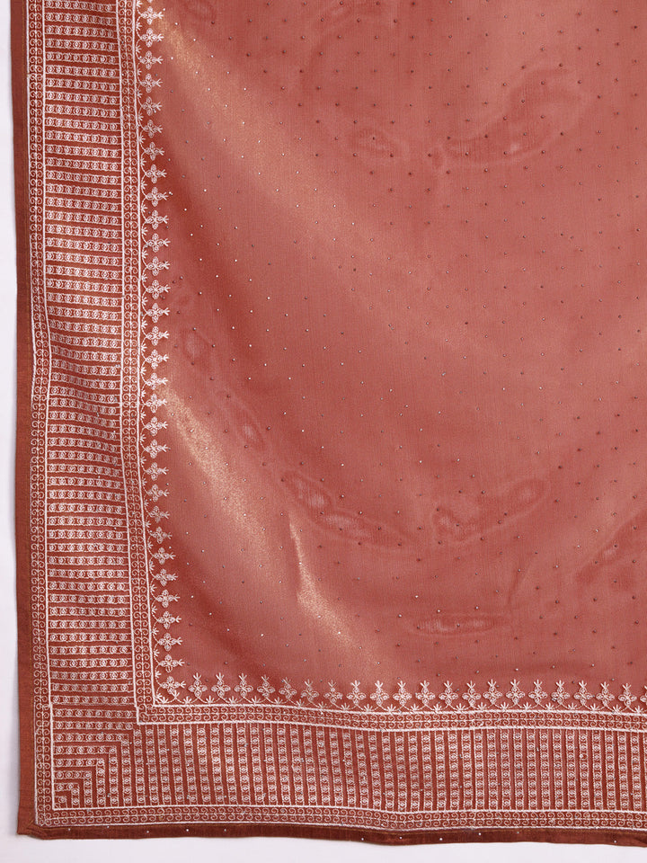 Embroidered Net Saree