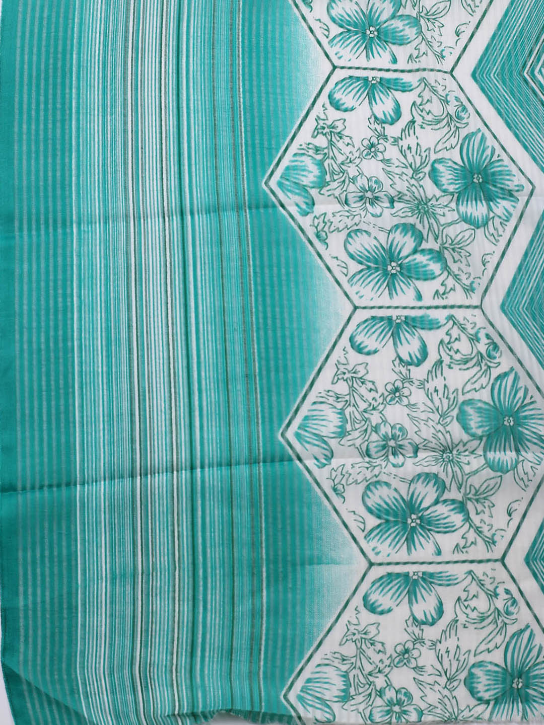 Printed Cotton Blend Unstitched Suit With Dupatta