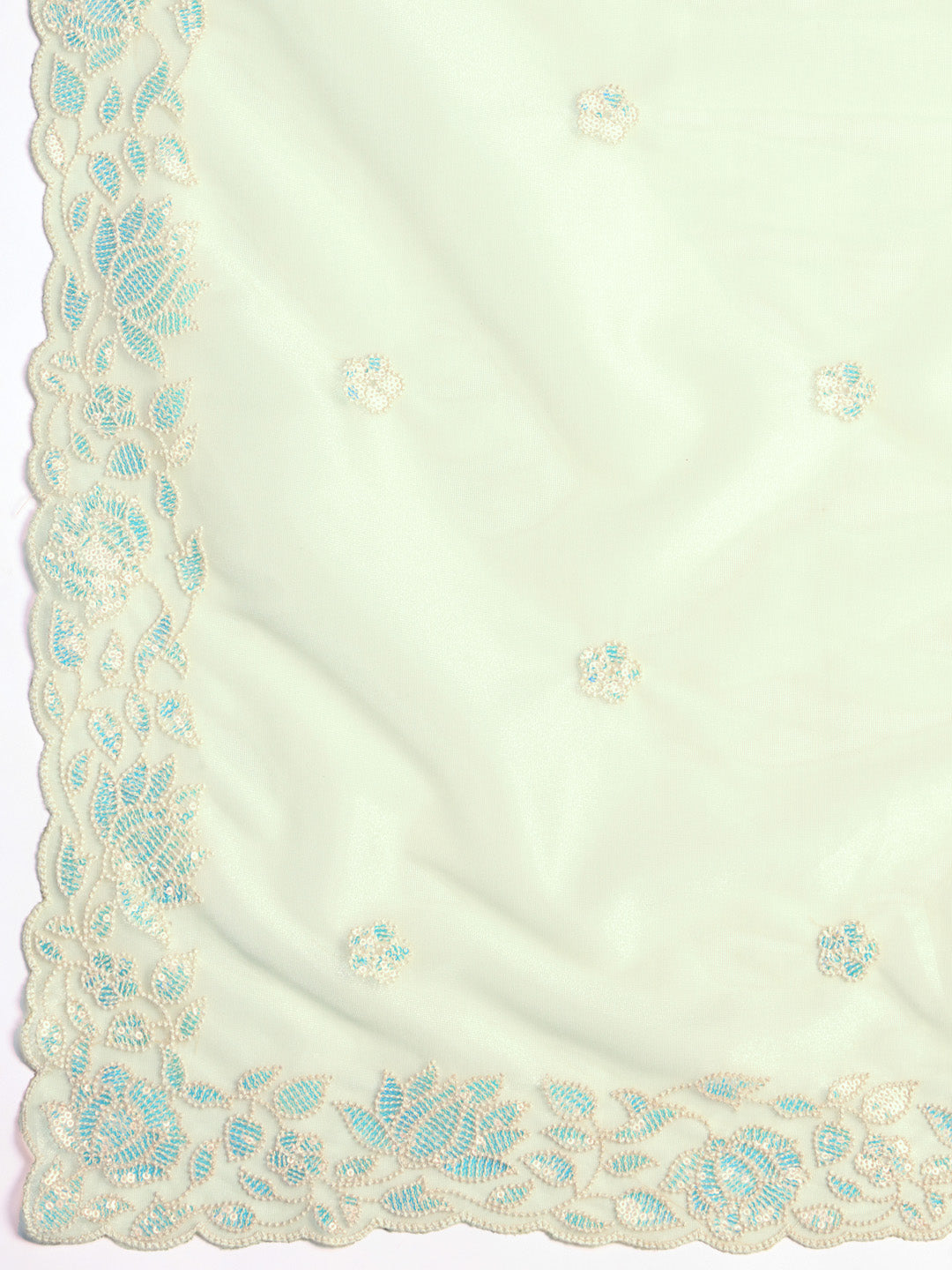 Embroidered Net Saree