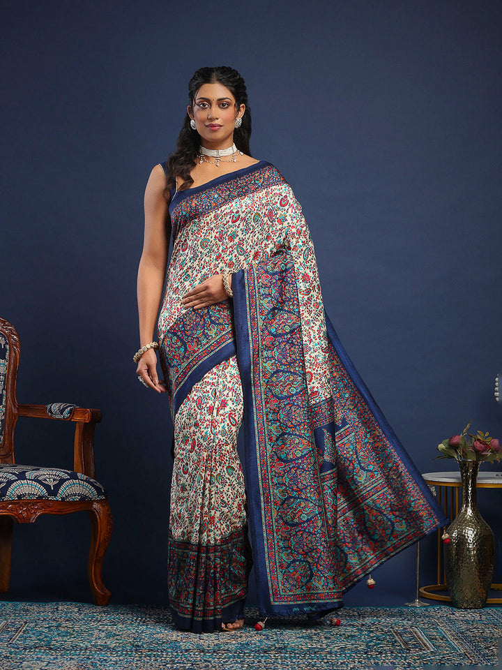 Digital Printed Art Silk Saree
