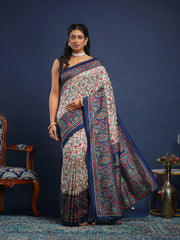 Digital Printed Art Silk Unstitched Suit With Pant & Dupatta