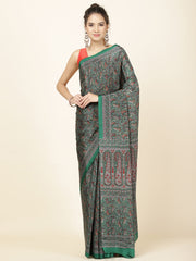 Printed Crepe Woven Saree