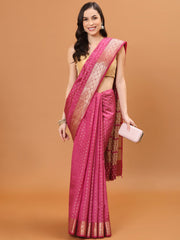 Zari Border Booti Woven Handloom Saree