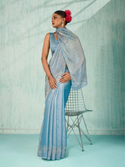 Embroidered Chiffon Saree