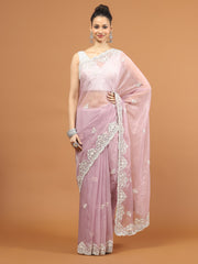 Stone Work Organza Saree