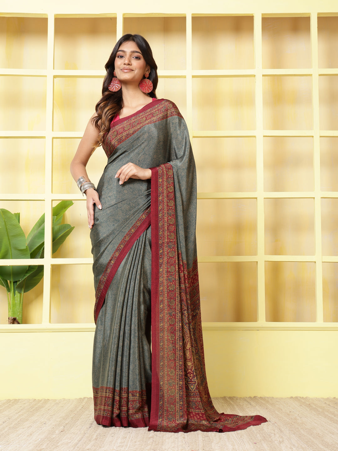 Digital Printed Crepe Saree