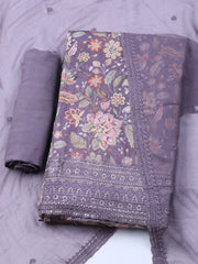 Printed Muslin Unstitched Suit With Dupatta