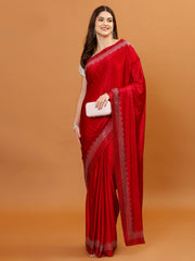 Stone Work Chinon Woven Saree