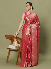 Zari Jaal Woven Crepe Saree