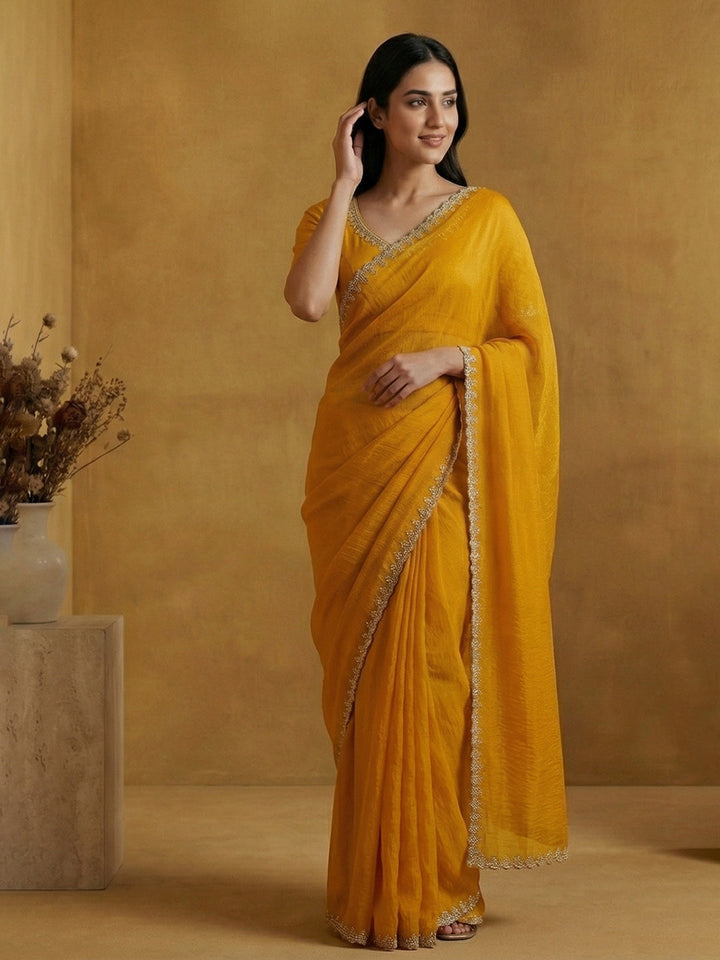 Embroidered Organza Saree