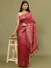 Zari Jaal Woven Handloom Saree