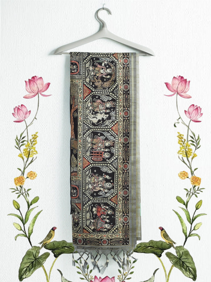 Printed Tussar Saree
