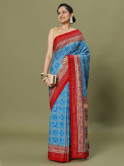 Bandhani Printed Art Silk Woven Saree