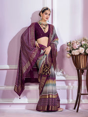 Digital Printed Art Silk Saree