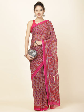 Digital Printed Georgette Woven Saree