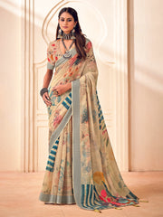 Digital Printed Cotton Saree